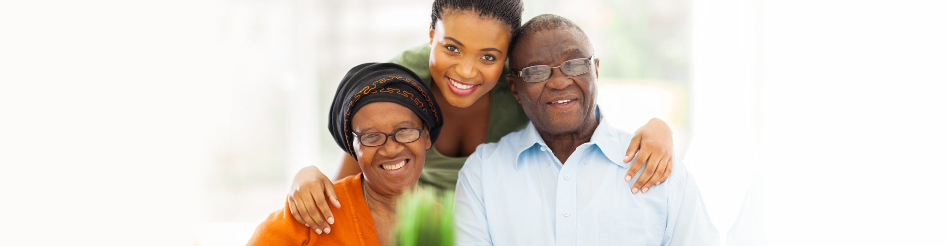 woman with two seniors